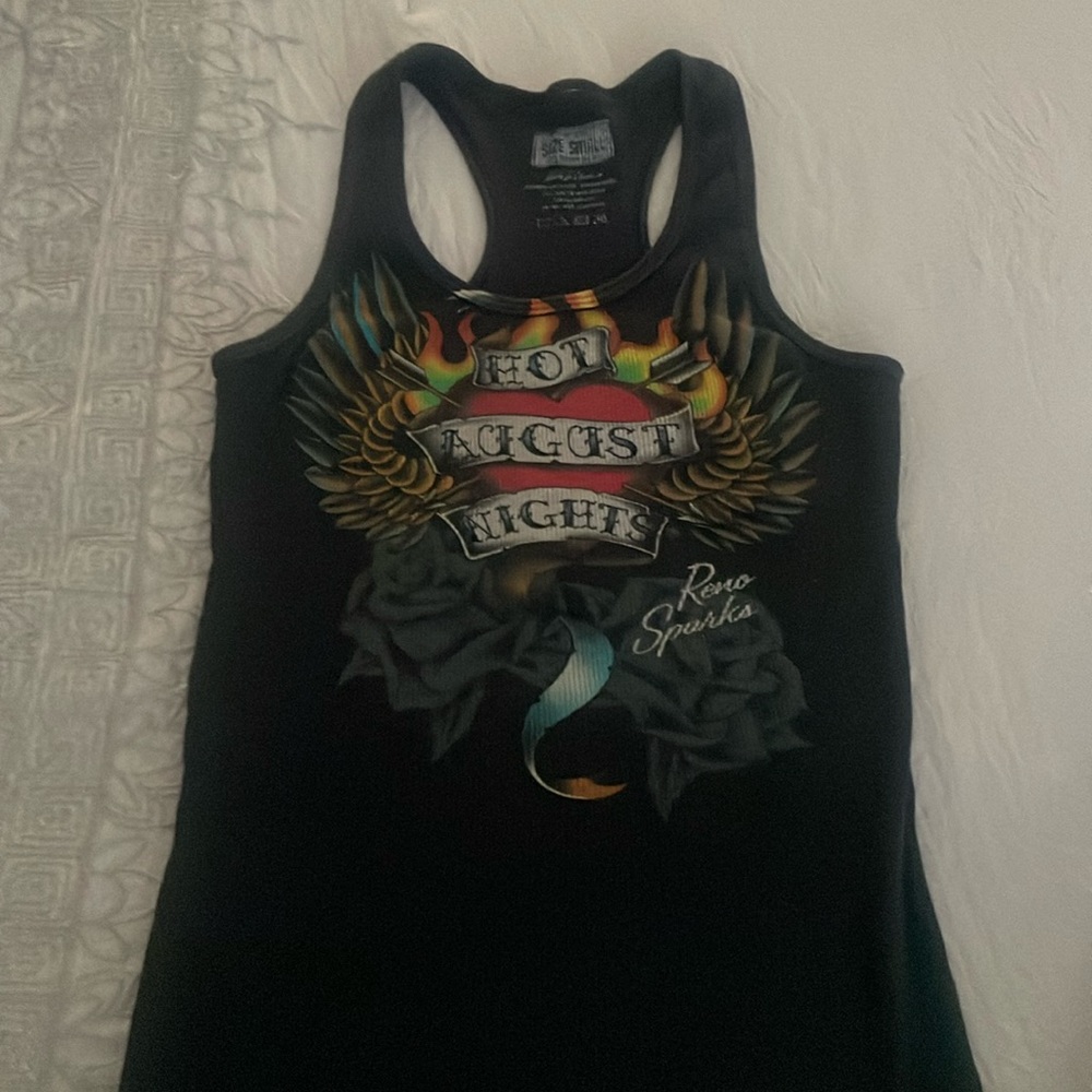 Size Small Hot August Nights racerback tank